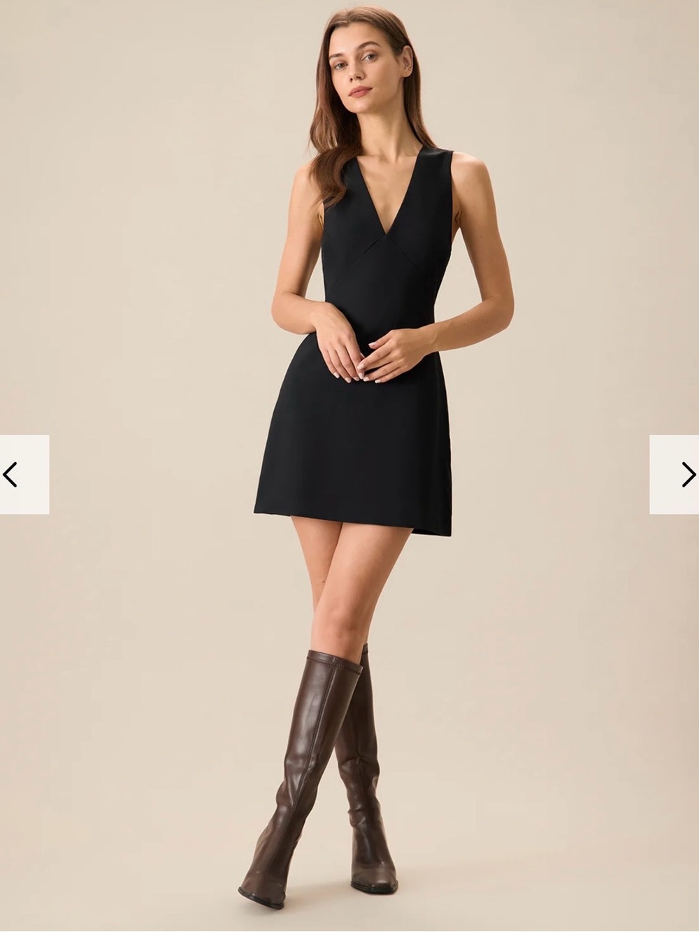 RIHOAS Women's Black V-Neck Sleeveless Mini Dress (new with tags)